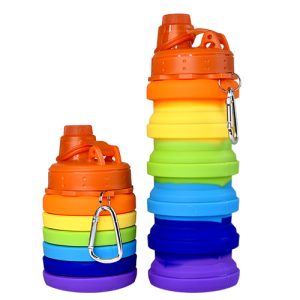 قمقمه مدل سیلیکونی تاشو کد NEW 01 گنجایش 0.5 لیتر